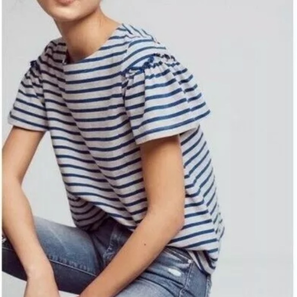 Anthropologie Lilis Closet Venice Ruffle Tee